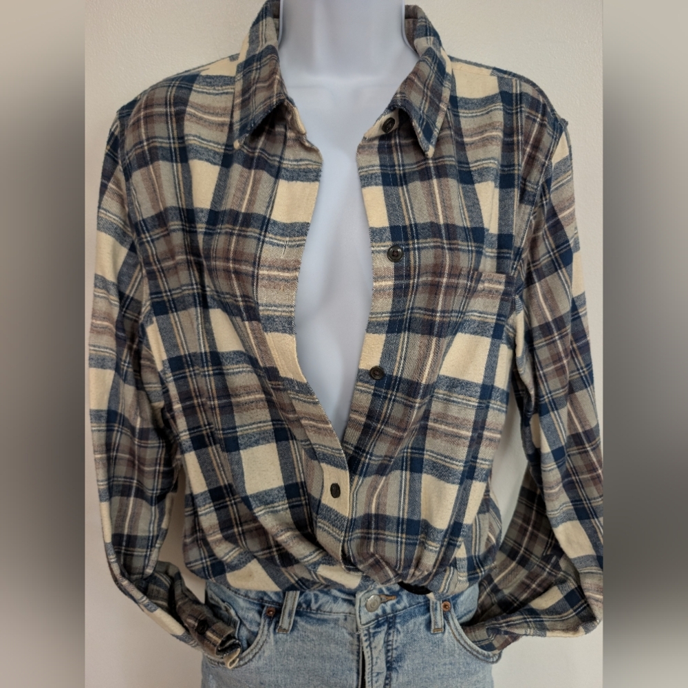 L.L. Bean Plaid Button-Up Flannel